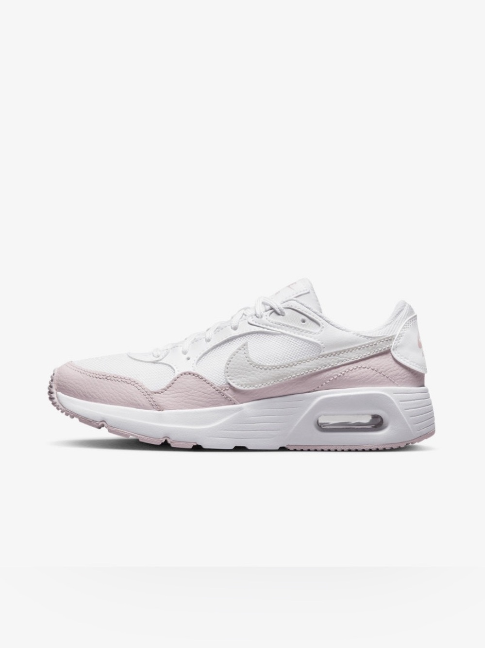 AIR MAX SC GS 'WHITE PEARL PINK'
Nike Women's White and Pale Pink Low-Top Air-Cu